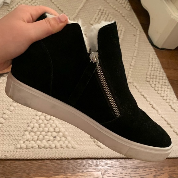 steve madden caliber black suede